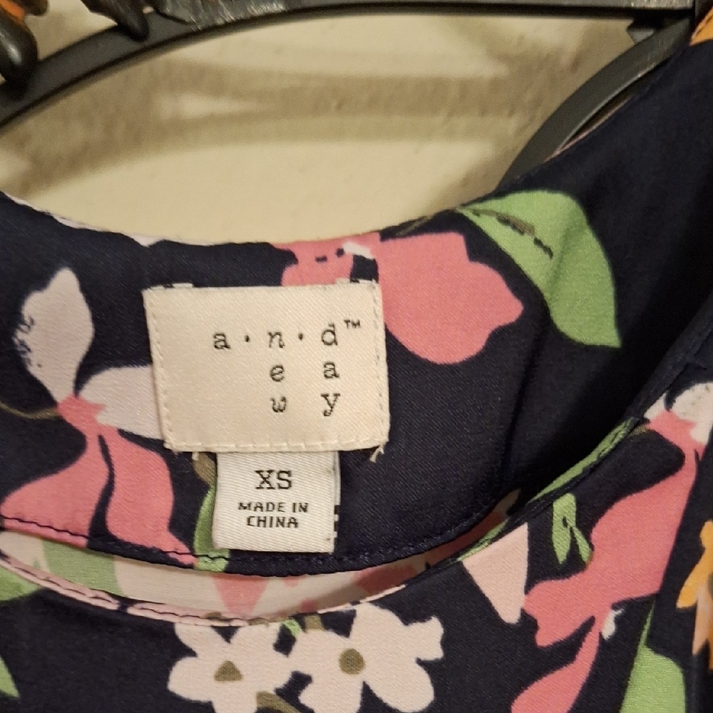 Floral Tank Top - Black, Pink, Yellow, Green. NWOT Size XS - Picture 6 of 8